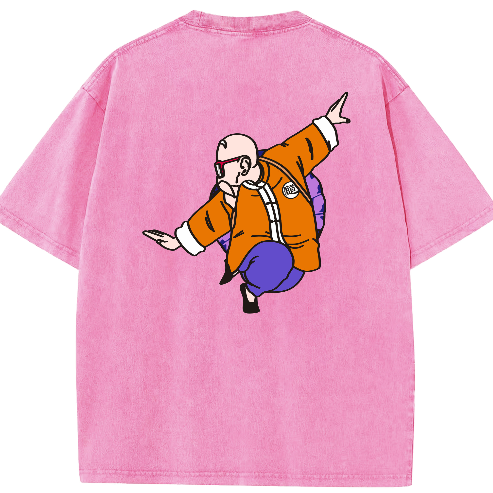 （画像用） ドラゴンボール 亀仙人（かめせんにん） DRAGON BALL Master Roshi Kame Sennin 綿100% ヴィンテージ風 半袖Tシャツ（背面プリント）